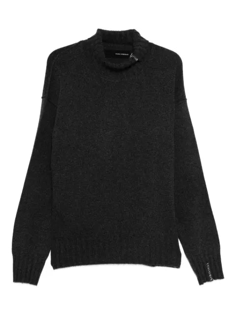 Isabel Benenato high-neck ribbed-hem sweater