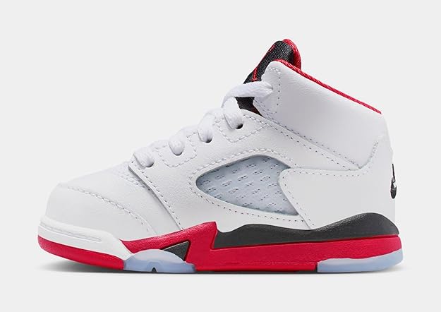 Toddler's Jordan 5 Retro OG White/Fire Red-Black (HQ7981 101)