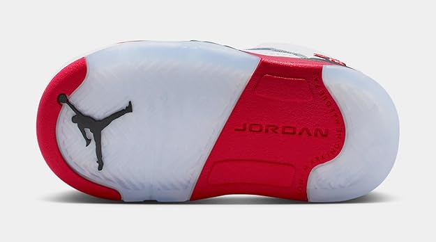 Toddler's Jordan 5 Retro OG White/Fire Red-Black (HQ7981 101)