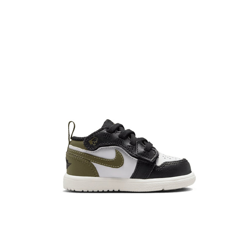 Toddler's Jordan 1 Low Alt Black/White-Medium Olive-Sail (DR9747 092)