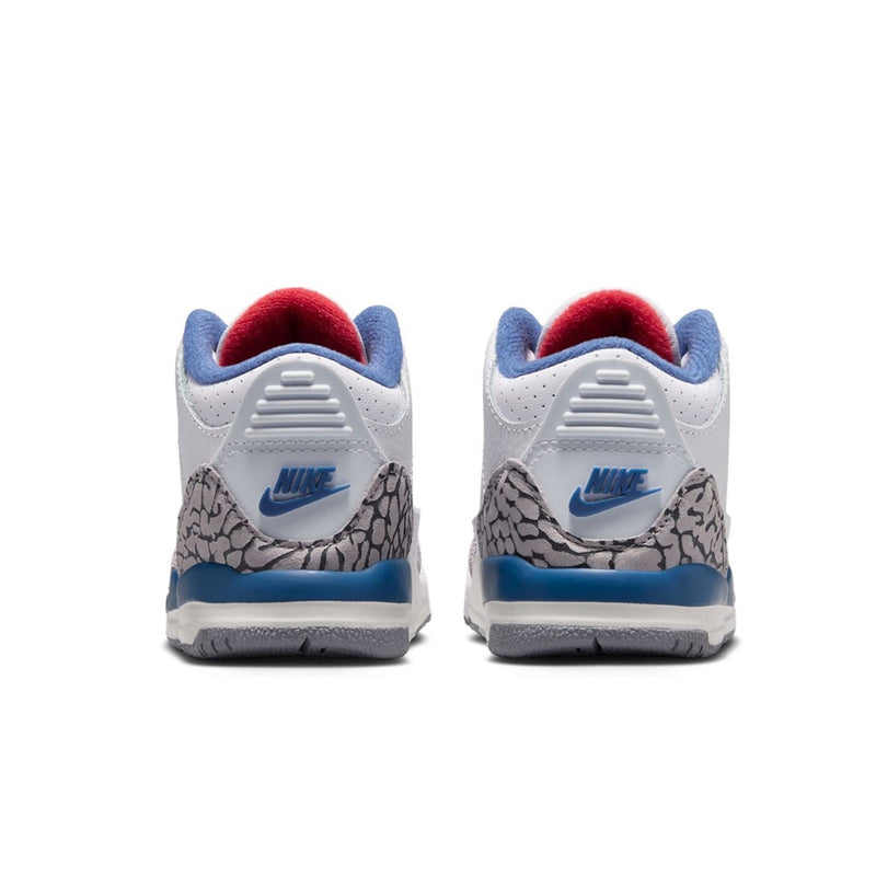 Toddler's Jordan 3 Retro "True Blue" Wht/Fire Red-True Blue (DM0968 104)