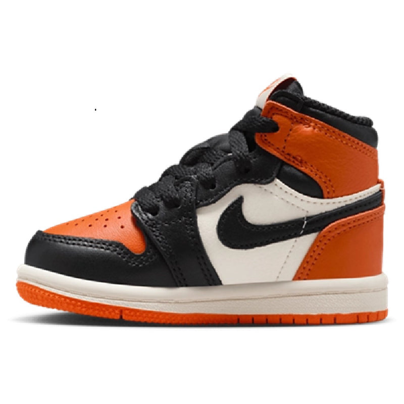Toddler's Jordan 1 Retro High OG Black/Black-Sail-Starfish (FD1413 008)